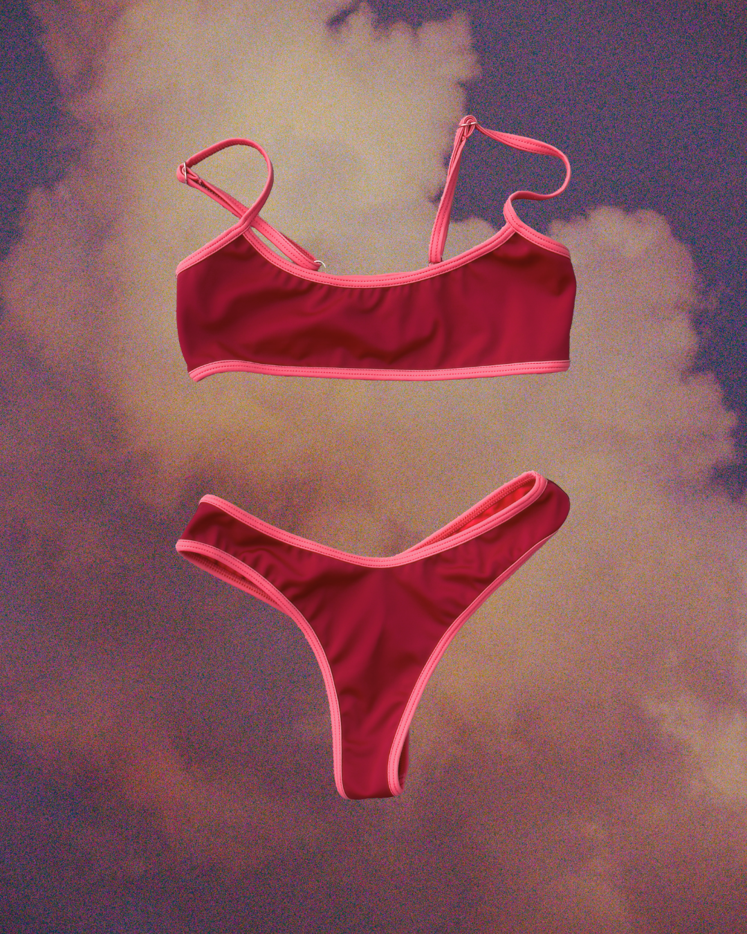 Cherry B-gum Surf Bikini Set