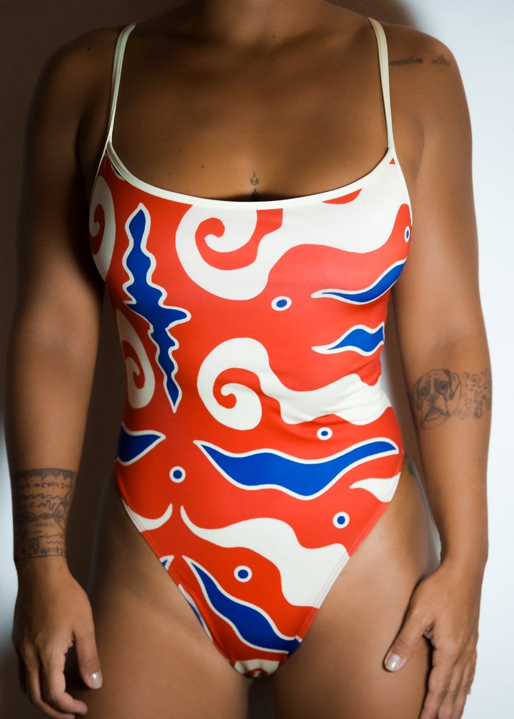 Surf One-Piece Hibiscus Print