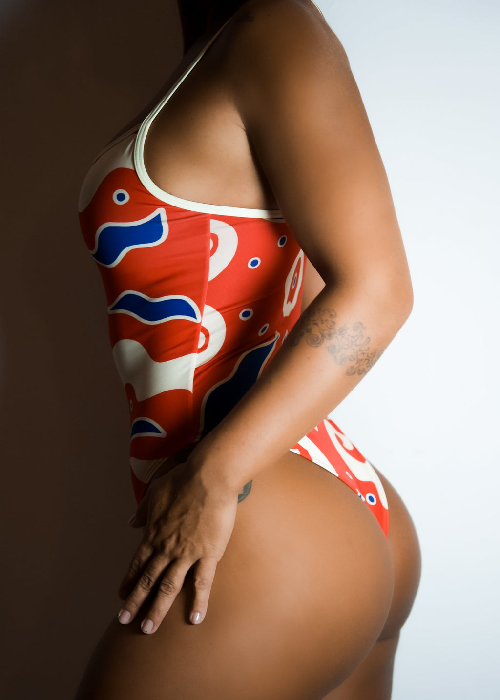 Surf One-Piece Hibiscus Print