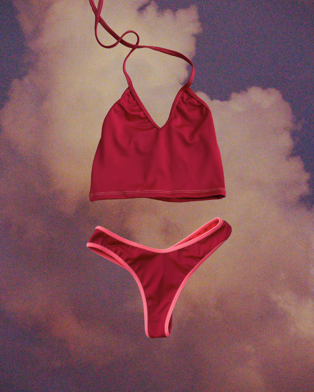 Cherry B-gum Surf Bikini Set