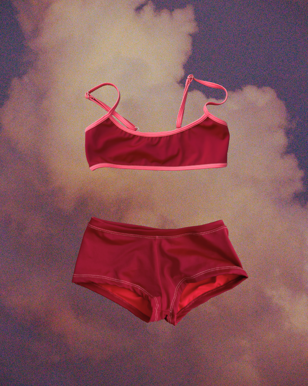 Cherry B-gum Surf Bikini Set